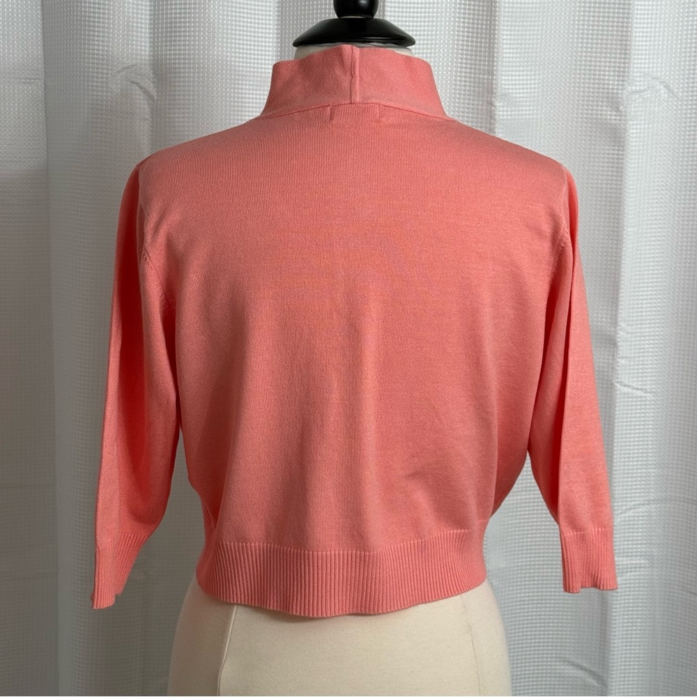 Danibe Designed in California Women's Crop Open Front Shrug, Peach, Size XXL - Picture 6 of 6